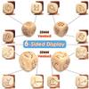 Hometu 2 Pairs/Set Zodiac Constellation Dice Set - 2Pcs 20MM + 2Pcs 30MM Engraved Wooden Astrological Dices for Divination Accessory (V2(20MM)+V2(30MM)) view 4