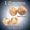 Hometu 2 Pairs/Set Zodiac Constellation Dice Set - 2Pcs 20MM + 2Pcs 30MM Engraved Wooden Astrological Dices for Divination Accessory (V1(20MM)+V2(30MM)) view 2