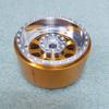 H-TECH RC Parts 1/10 Crawler Car 12mm hex 1.9inch Aluminum CNC Metal Beadlock Wheel 4PCS Custom Plating (HTW1.9-C041) Gold view 3