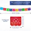 Mexican Party Banners (5 Pack with 10 Plastic Flags per Banner) - Papel Picado Mexicano para Fiesta - Plastic Papel Picado - Fiesta Themed Party Decorations - Mexican Decor view 2