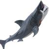 Large Shark Toys Megalodon 10.6, Realistic Shark Toy Figures, Megalodon Shark Figurine, Large Deep Sea Creature Plastic Hand-Painted Ocean Animal Model Playset for Bath Toy, Cake Topper, Collection view 3