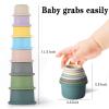 ZZYFGH Stacking Cups Toy for Baby, 8Pcs Nesting Cups with Pattern Fun Educational Montessori Gifts Cups Toys for Toddler 1-3 view 3