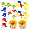 jojofuny Educational Jumping Frog Toy for Kids - 4.52 Inch Finger Press Bouncing Plastic Frogs Interactive Leap Game for Toddlers Party Favor and Fun Play view 1