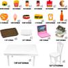 30 Pcs Miniature Food Drinks Laptop Computer Books Toys Dollhouse Miniature Furniture Plastic Table Fits Accessories Scale Dollhouse Playsets Girl Mini Drink Food Party view 3