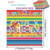 100 Pack Mexican Fiesta Napkins for Fifth of May Party Supplies Mexican Fiesta Themed Disposable Paper Napkins Colorful Stripes Flags Birthday Taco Weddings Party Table Decorations view 2