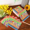100 Pack Mexican Fiesta Napkins for Fifth of May Party Supplies Mexican Fiesta Themed Disposable Paper Napkins Colorful Stripes Flags Birthday Taco Weddings Party Table Decorations view 4
