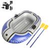 BESTHLS Inflatable Boat Float Raft for Swimming Pool and Lake Safe Comfortable for Teenagers and Adults with Air Pump 2 Oars view 1