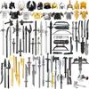 PHYNEDI 79pcs Medieval Ancient Roman Viking Greece Egypt Military Figure Helmet Mask Armor Weapon Set, Building Block Toy Accessory Collection Kit view 1