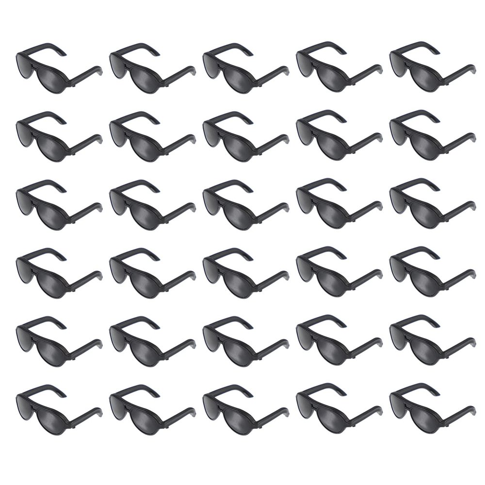 NUOBESTY 80pcs Mini Doll Sunglasses Miniature Doll Eyeglass Set Tiny Plastic Glasses for DIY Costume Supplies Cosplay Party Accessories
