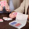 4 PCS Plastic Bridge Size Playing Cards Boxes, Snaps Closed Empty Plastic Storage Box, 2 Decks Bridge Card Case, Playingcard Storage Clear Business Trading Card Case for 3.4x2.2inches Cards view 3