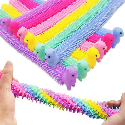 18 Pcs Stretchy String Toys,Alpaca Fidget Sensory Toy,Squeeze Pull Noodles for Boys,Girls,Adults,Birthday Party Favors School Prizes,Calm Relax