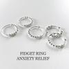 LOVECOM 925 Sterling Silver Anxiety Fidget with Beads Rings for Women Men Non Tarnish 14K Gold Plated Stress Relief Spinner Spinning Ring Releases Rotate Thumb Ring Valentines Jewelry Gifts view 2