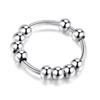 LOVECOM 925 Sterling Silver Anxiety Fidget with Beads Rings for Women Men Non Tarnish 14K Gold Plated Stress Relief Spinner Spinning Ring Releases Rotate Thumb Ring Valentines Jewelry Gifts view 1