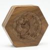 UDIXI Wooden Dice Box Hexagonal Walnut Dice Case with Magnetic Lid for Storage 7-Die D&D Polyhedral Dice, Easy Carring, DND Gift (Dragon Pattern) view 2