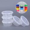 Frudge Putty Butter Slime Stress Relieve 12Pcs Storage Round Plastic Box Container Foam Ball Cups with Lids Cloud Slime Clay Fluffy Slime for Kids -Clear view 4