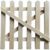 Melody Jane Dolls Houses Dollhouse Bare Wood Picket Garden Gate Miniature Wooden Fence Accessory 1:12 view 1