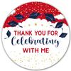 50 pcs Red Graduation Party Favor Labels, 2" RoundGraduation Thank You Stickers for Graduation College High School Senior Party Decoration Supplies. view 1