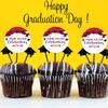 50 pcs Red Graduation Party Favor Labels, 2" RoundGraduation Thank You Stickers for Graduation College High School Senior Party Decoration Supplies. view 2