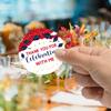 50 pcs Red Graduation Party Favor Labels, 2" RoundGraduation Thank You Stickers for Graduation College High School Senior Party Decoration Supplies. view 4