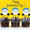 50 pcs Blue Graduation Party Favor Labels, 2" RoundGraduation Thank You Stickers for Graduation College High School Senior Party Decoration Supplies. view 2