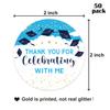 50 pcs Blue Graduation Party Favor Labels, 2" RoundGraduation Thank You Stickers for Graduation College High School Senior Party Decoration Supplies. view 3