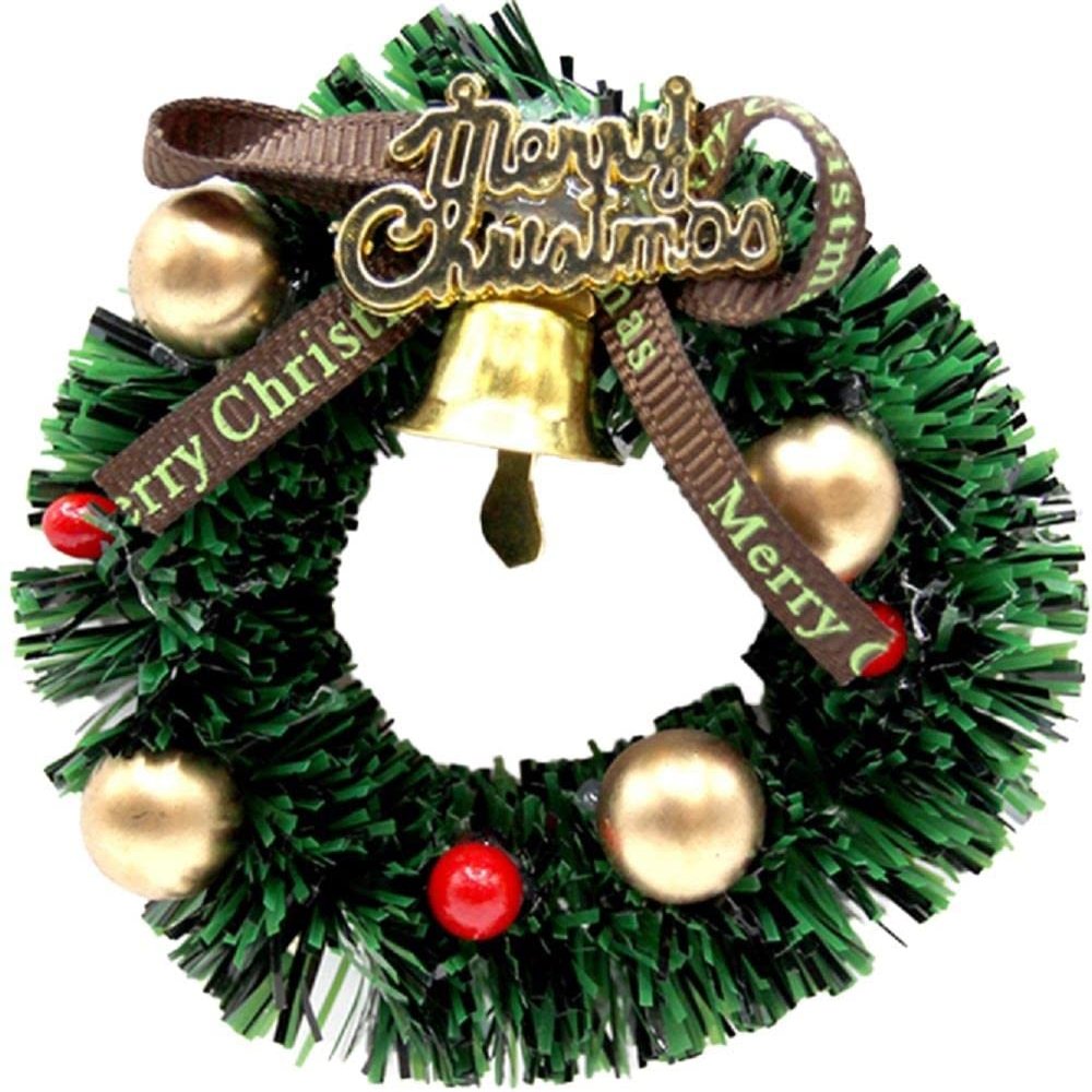 Melody Jane Dolls Houses Dollhouse Large Decorated Merry Christmas Wreath Miniature Door Accessory 1:12