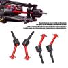 Front & Rear Axle Drive Shaft CVD Set, 4Pcs Metal Universal Drive Shaft CVD 70mm Compatible with TT02 1/10 RC Car(Red) view 2
