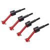 Front & Rear Axle Drive Shaft CVD Set, 4Pcs Metal Universal Drive Shaft CVD 70mm Compatible with TT02 1/10 RC Car(Red) view 3