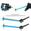 Front & Rear Axle Drive Shaft CVD Set, 4Pcs RC Metal Universal CVD Drive Shaft Set Compatible with TT02B 1/10 RC Car(Blue) view 3