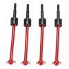 Front & Rear Axle Drive Shaft CVD Set, 4Pcs RC Metal Universal CVD Drive Shaft Set Compatible with TT02B 1/10 RC Car(Red) view 1