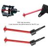 Front & Rear Axle Drive Shaft CVD Set, 4Pcs RC Metal Universal CVD Drive Shaft Set Compatible with TT02B 1/10 RC Car(Red) view 3