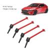 Front & Rear Axle Drive Shaft CVD Set, 4Pcs RC Metal Universal CVD Drive Shaft Set Compatible with TT02B 1/10 RC Car(Red) view 4