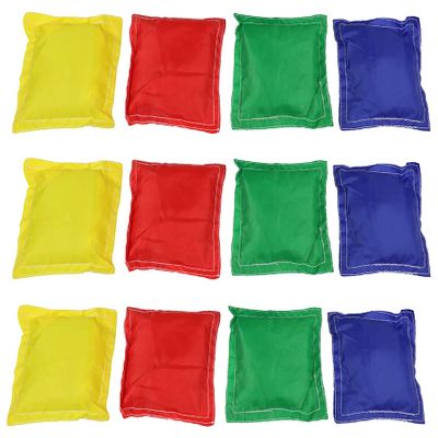 Epic 4" Or 5" Assorted Colored Bean Bags (Set of 12 Bags) 3-of Each Color Multi-Color 4" (Set of 12)