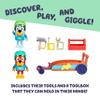 Bluey Vehicle & Figures Go Kart Playset, Articulated Racers Set with Rusty Figurine and Toolbox Accessory, Immersive Vehicle Toys for Kids Age 3+ view 3