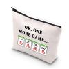 BDPWSS Mahjong makeup bag Mahjong Lover Gift Mahjong Tiles Bag Mahjong Board Game Storage Bag For Mahjong Girl Mahjong Gift Mah Jongg Player gift (Mahjong bag) view 1