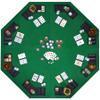 EVIEUN 48" 8-Player Foldable Poker Table Top, Casino Texas Hold'em Layout, Portable Anti-Slip Blackjack Poker Table Mat with Carrying Bag for Family Games Casino view 1