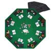 EVIEUN 48" 8-Player Foldable Poker Table Top, Casino Texas Hold'em Layout, Portable Anti-Slip Blackjack Poker Table Mat with Carrying Bag for Family Games Casino view 3