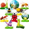 10 Pieces Bugs Party Decorations Kit Including 7 Bug Print Table Honeycomb Centerpieces and 3 Bug Cutouts Table Centerpieces Ladybug Decoration for Boys Girls Bug Themed Birthday Party Supplies view 1