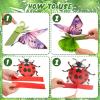 10 Pieces Bugs Party Decorations Kit Including 7 Bug Print Table Honeycomb Centerpieces and 3 Bug Cutouts Table Centerpieces Ladybug Decoration for Boys Girls Bug Themed Birthday Party Supplies view 3