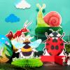 10 Pieces Bugs Party Decorations Kit Including 7 Bug Print Table Honeycomb Centerpieces and 3 Bug Cutouts Table Centerpieces Ladybug Decoration for Boys Girls Bug Themed Birthday Party Supplies view 4