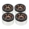 LAFEINA Metal 2.2" Beadlock Wheel Alloy Rim for 1:10 RC Crawler Car SCX10 RR10 TRX4 TRX6 (Bronze) view 2