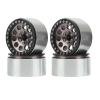 LAFEINA Metal 2.2" Beadlock Wheel Alloy Rim for 1:10 RC Crawler Car SCX10 RR10 Wraith TRX4 TRX6 (Titanium) view 1