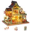 GuDoQi DIY Miniature Dollhouse Kit, Tiny House kit with Music, Miniature House Kit 1:24 Scale, Great Handmade Crafts Gift for Birthday Christmas Day, Jungle Resort view 1