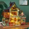 GuDoQi DIY Miniature Dollhouse Kit, Tiny House kit with Music, Miniature House Kit 1:24 Scale, Great Handmade Crafts Gift for Birthday Christmas Day, Jungle Resort view 2