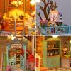 GuDoQi DIY Miniature Dollhouse Kit, Tiny House kit with Music, Miniature House Kit 1:24 Scale, Great Handmade Crafts Gift for Birthday Christmas Day, Jungle Resort view 3