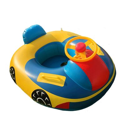 Baby Swimming Float Ring for Child Kids Car Shaped Babies Swim Float Boat with 2 Handles Floating Mattress Seat Swim Ring for Girls Boys 1-5 Years
