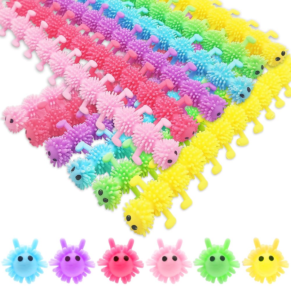 18 PCS Stretchy String Fidget Sensory Toys,Relaxing Toys for Kids ans Adults Stress Relief,Goodie Bag Fillers,Party Favor School Teacher Prize