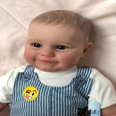 iCradle Reborn Toddler Realistic Baby Girl Doll,24 Inch 60cm Newborn Baby That Look Real Handmade Doll with Hand-Drawing Hair Blue Eyes Toy Accessories Gift for Collection & Kids Age 3+