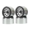 LAFEINA Metal 2.2" Beadlock Wheel Alloy Rim for 1:10 RC Crawler Car SCX10 RR10 90048 TRX4 TRX6 (Silver) view 1