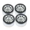 LAFEINA Metal 2.2" Beadlock Wheel Alloy Rim for 1:10 RC Crawler Car SCX10 RR10 90048 TRX4 TRX6 (Silver) view 2